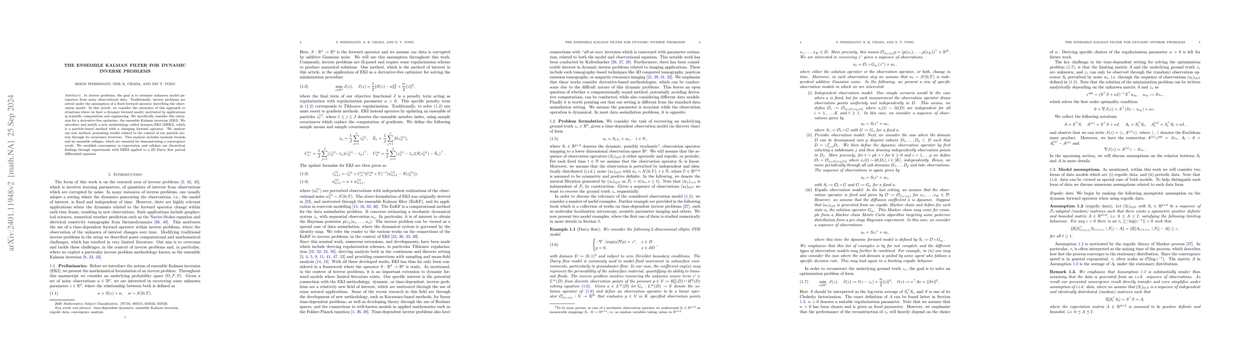 Thumbnail for The Ensemble Kalman Filter for Dynamic Inverse Problems