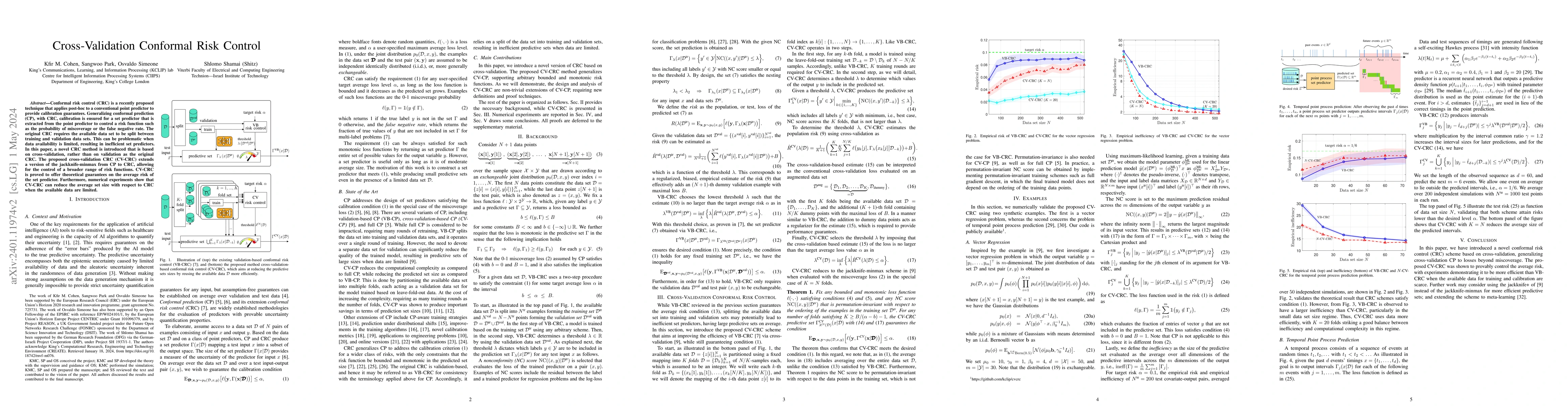 Thumbnail for Cross-Validation Conformal Risk Control