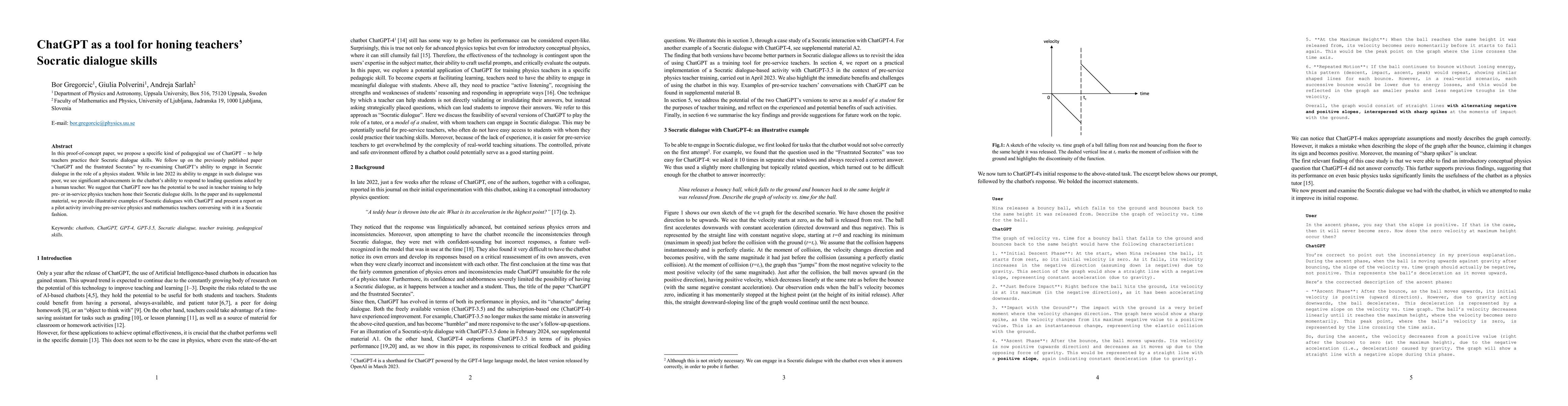 Thumbnail for ChatGPT as a tool for honing teachers' Socratic dialogue skills