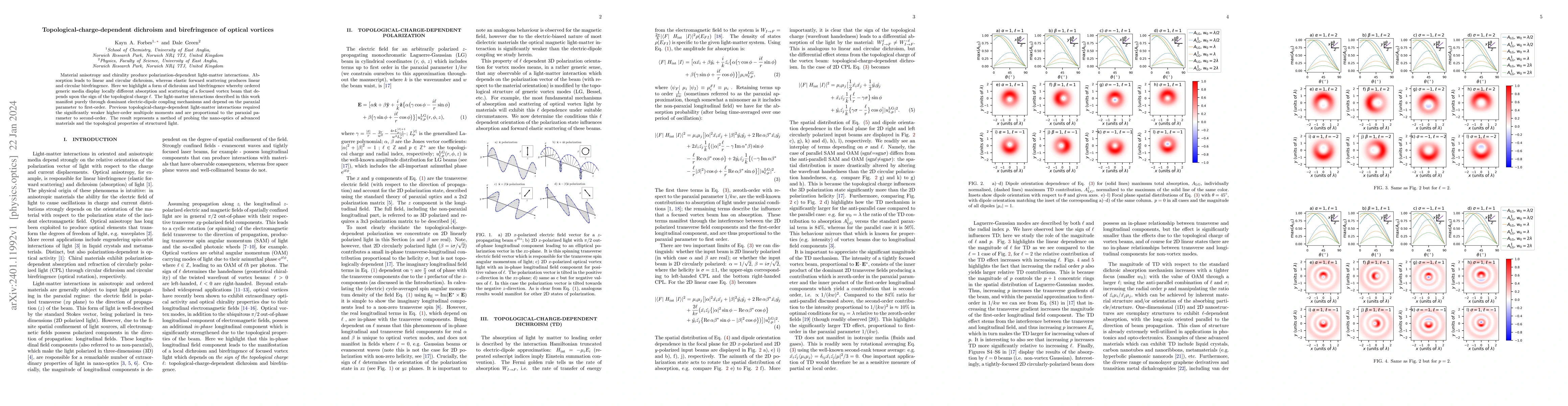 Thumbnail for Topological-charge-dependent dichroism and birefringence of optical
  vortices