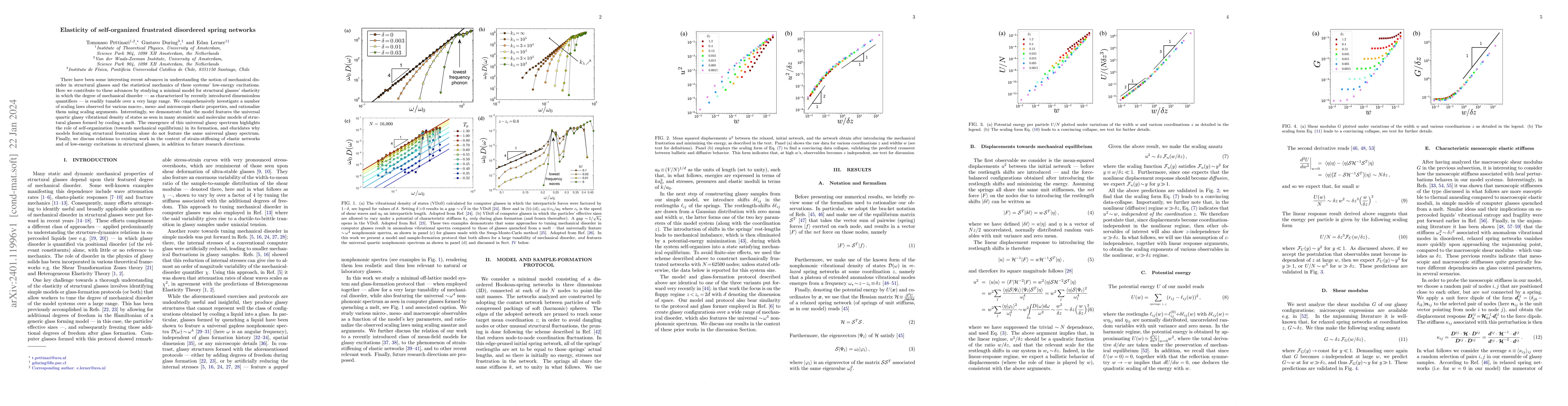 Thumbnail for Elasticity of self-organized frustrated disordered spring networks