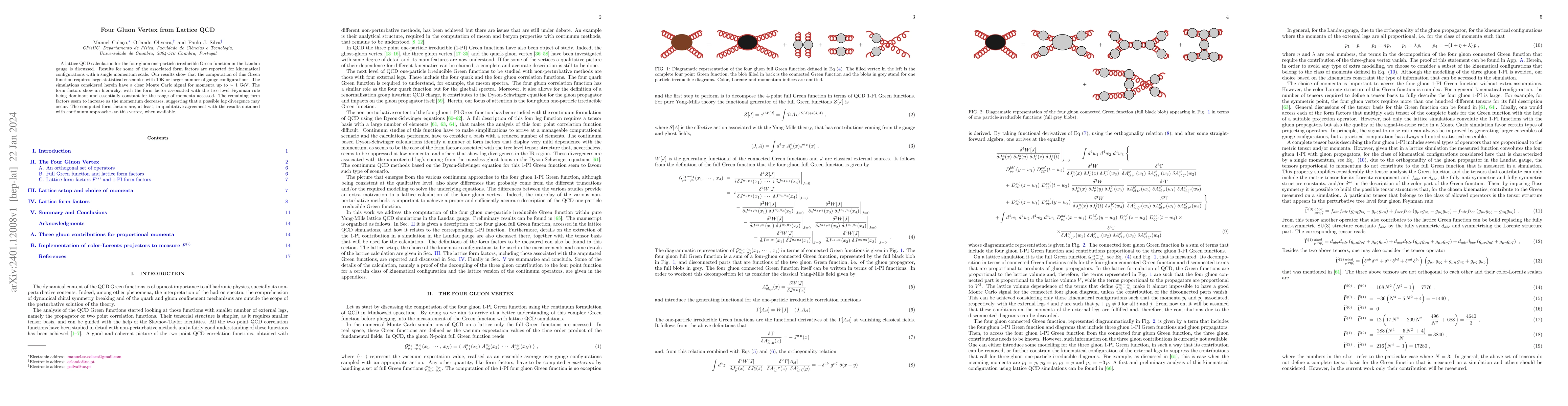 Thumbnail for Four Gluon Vertex from Lattice QCD