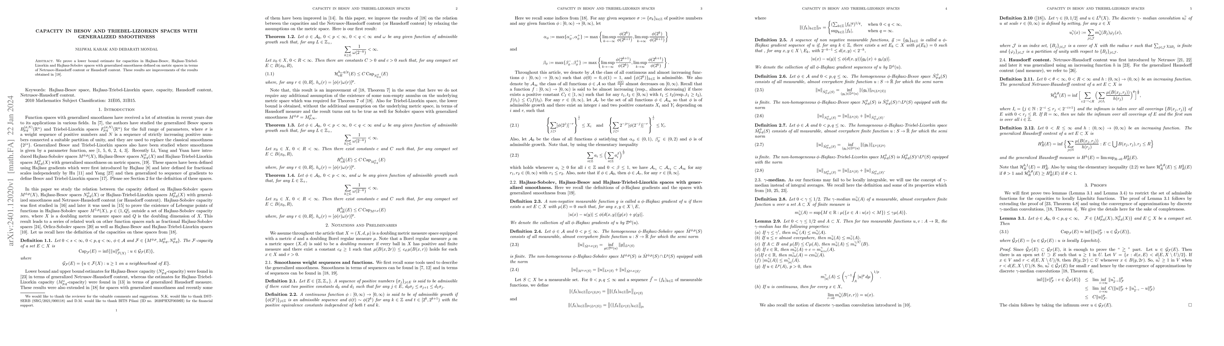 Thumbnail for Capacity in Besov and Triebel-Lizorkin spaces with generalized
  smoothness