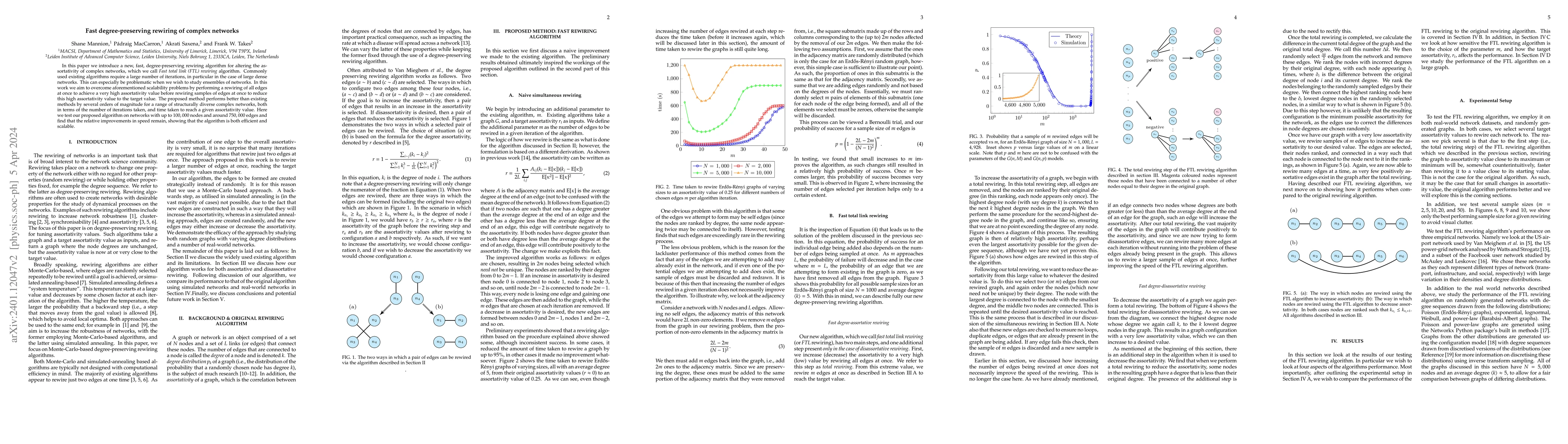 Thumbnail for Fast degree-preserving rewiring of complex networks