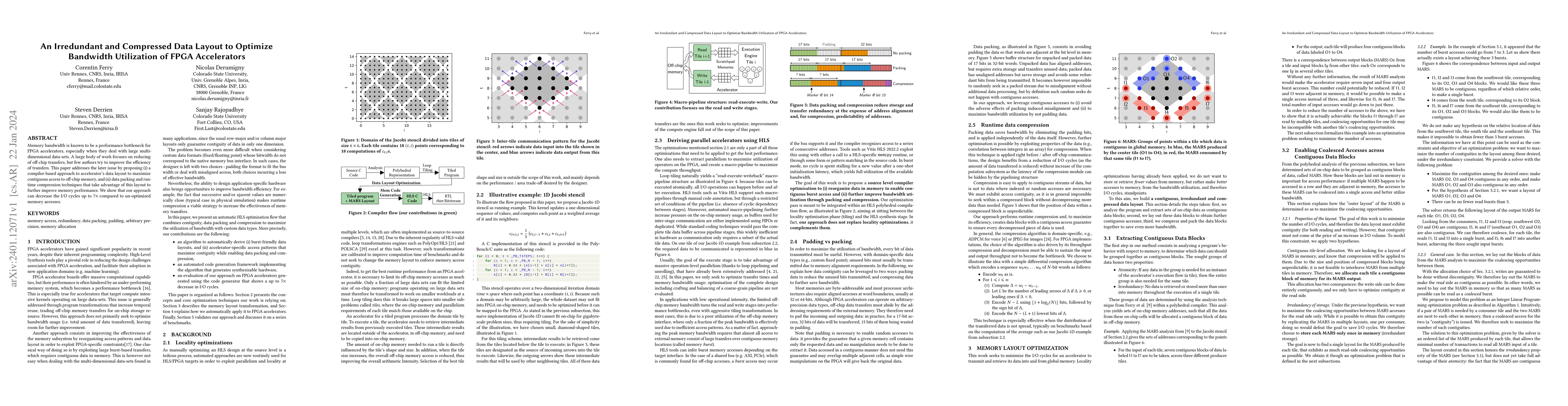 Thumbnail for An Irredundant and Compressed Data Layout to Optimize Bandwidth
  Utilization of FPGA Accelerators