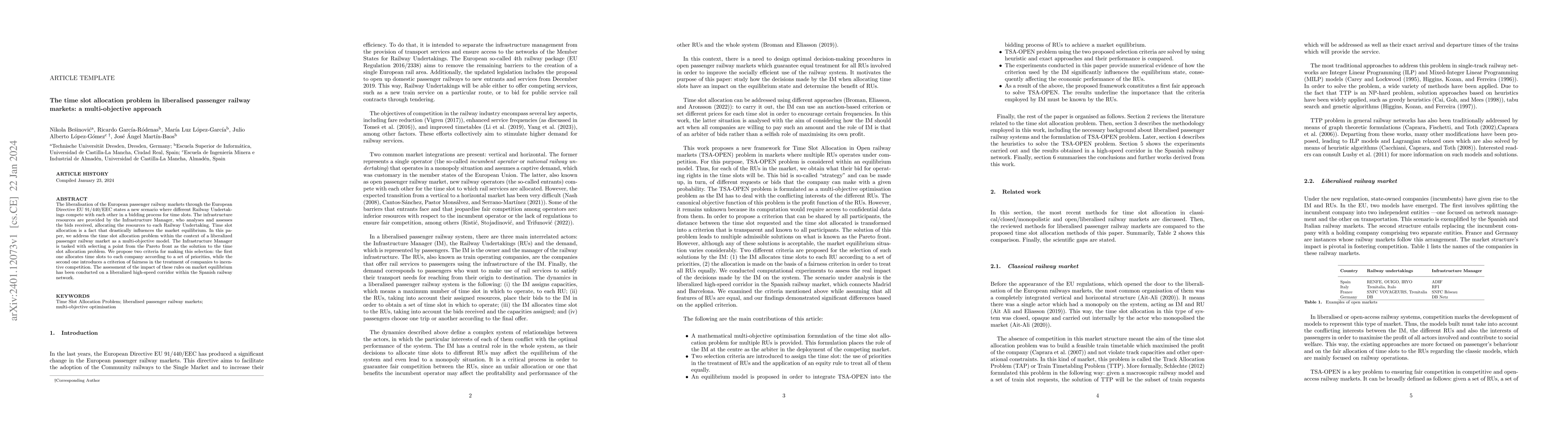 Thumbnail for The time slot allocation problem in liberalised passenger railway
  markets: a multi-objective approach