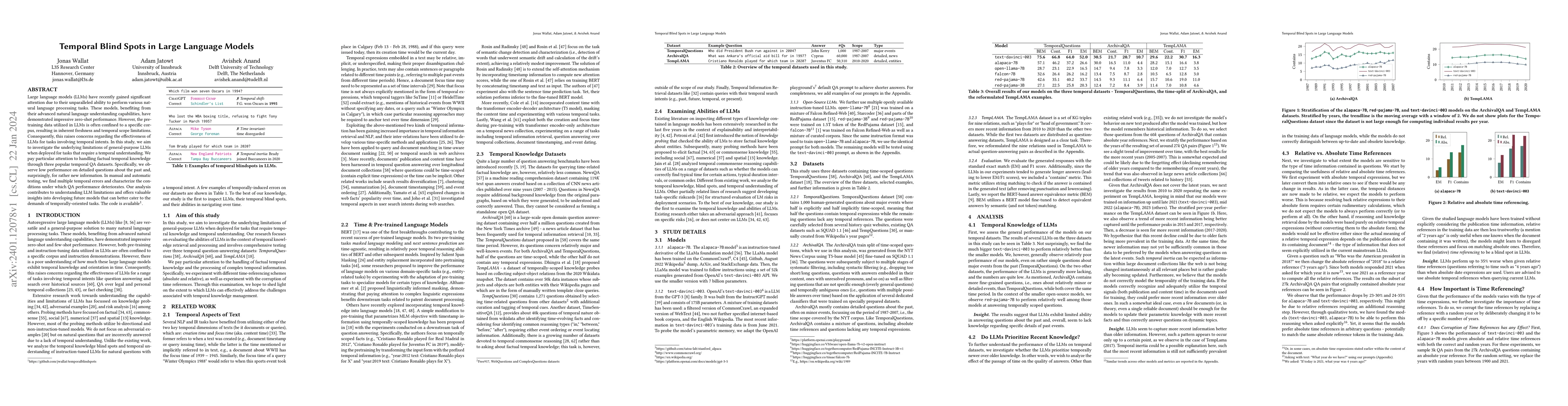 Thumbnail for Temporal Blind Spots in Large Language Models