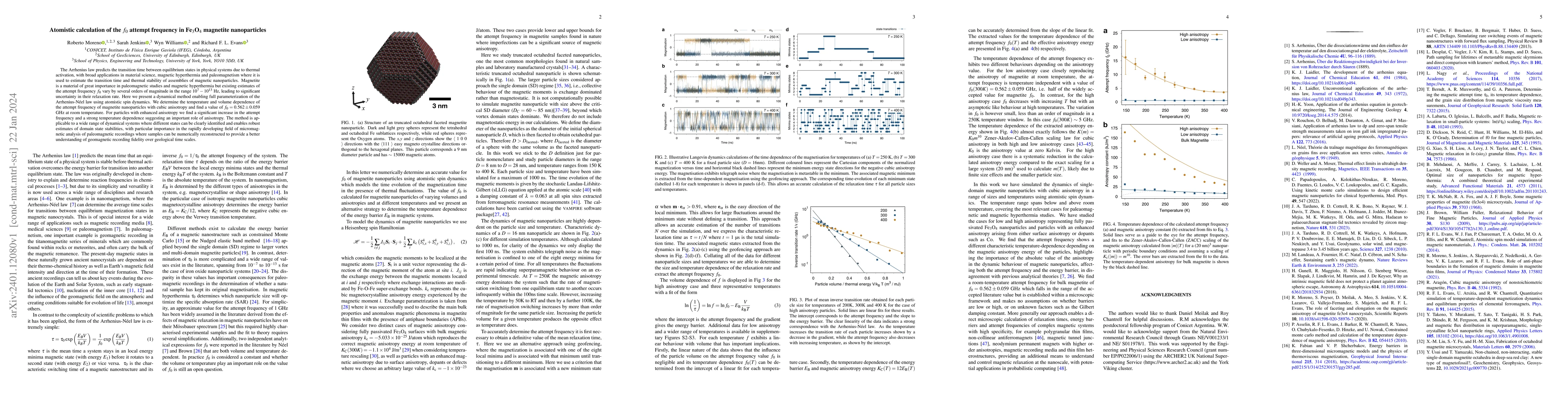 Thumbnail for Atomistic calculation of the f0 attempt frequency in Fe3O4 magnetite
  nanoparticles