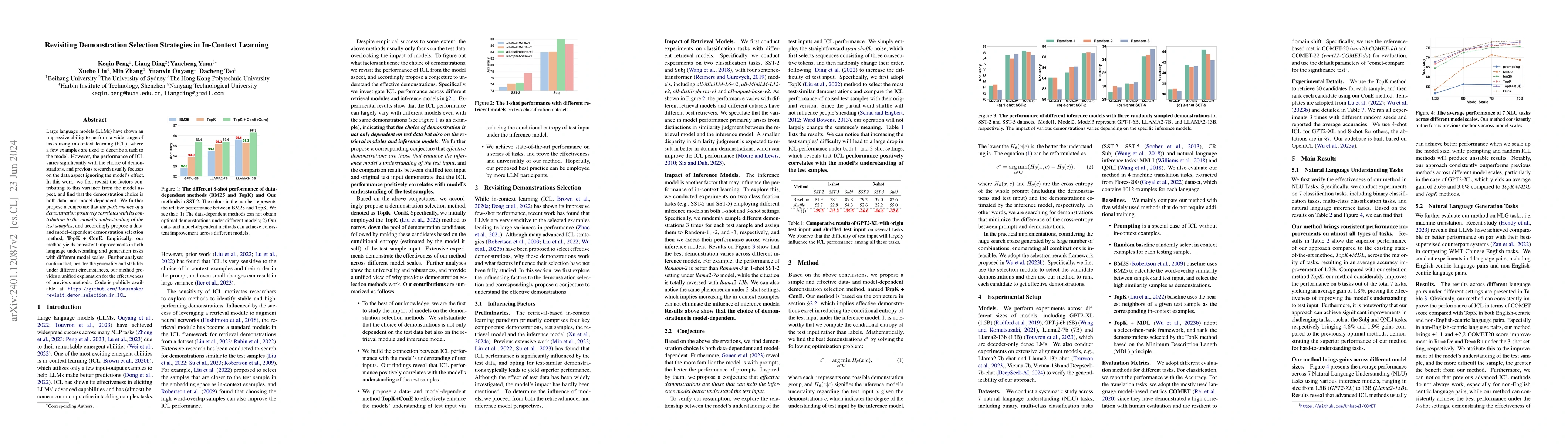 Thumbnail for Revisiting Demonstration Selection Strategies in In-Context Learning