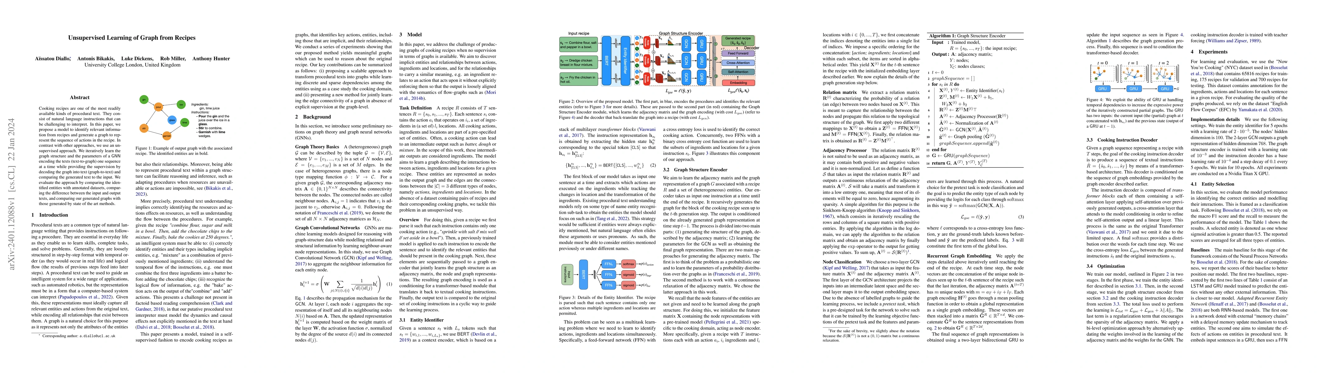 Thumbnail for Unsupervised Learning of Graph from Recipes