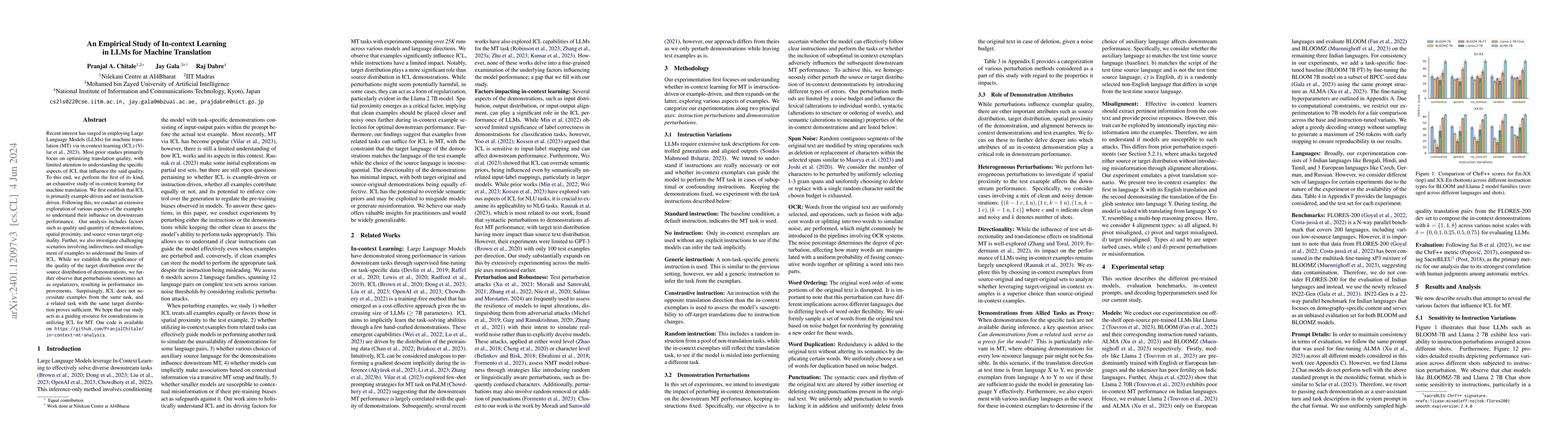 Thumbnail for An Empirical Study of In-context Learning in LLMs for Machine
  Translation