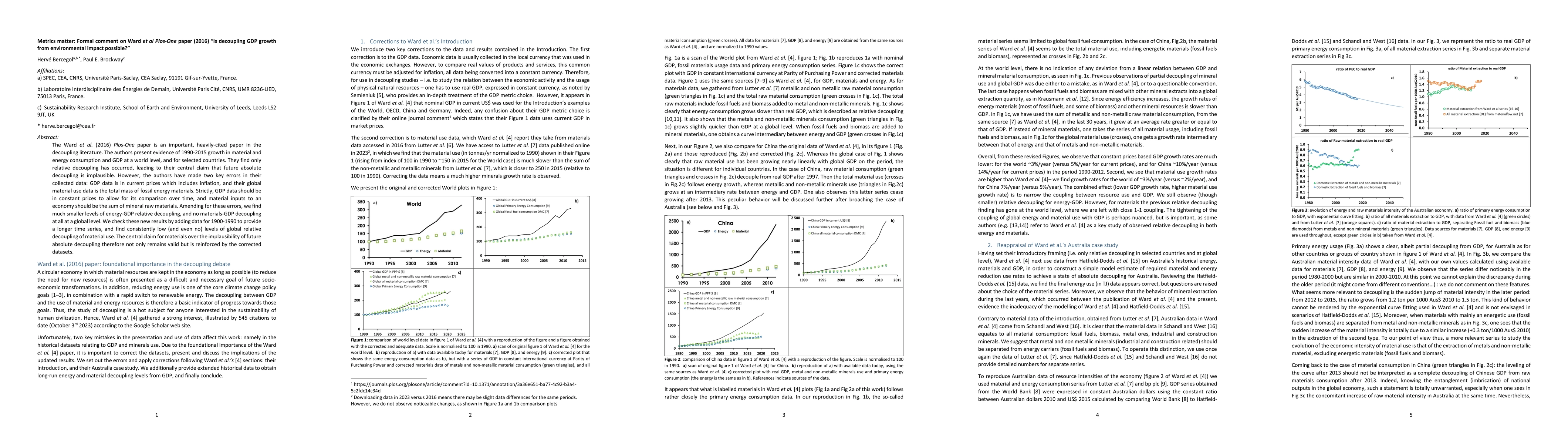 Thumbnail for Metrics matter, a Formal comment on Ward et al Plos-One 2016 paper : Is
  decoupling GDP growth from environmental impact possible?