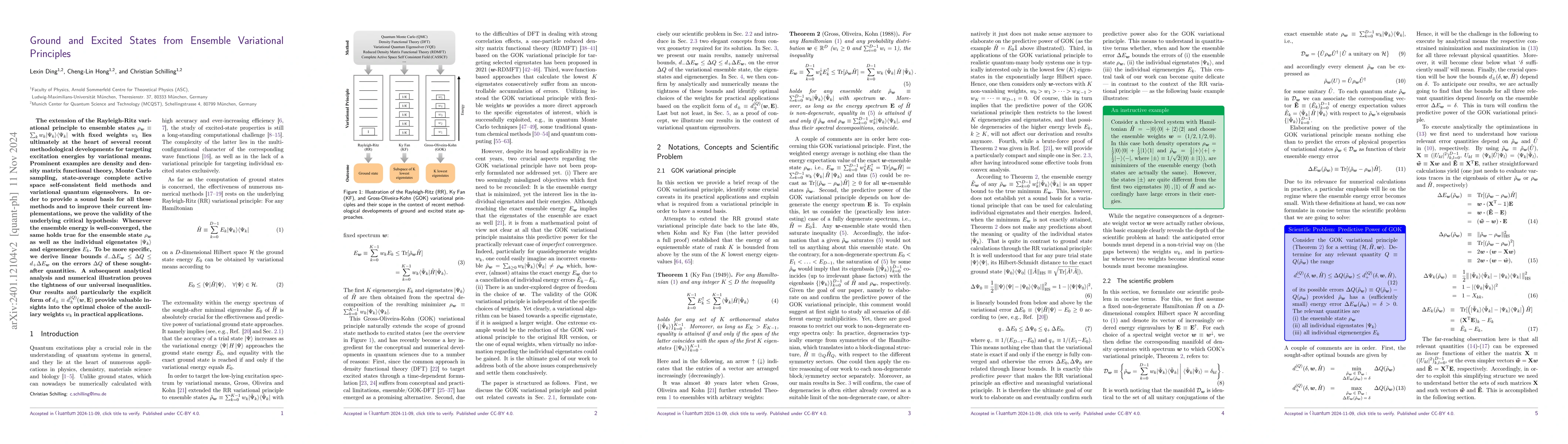 Thumbnail for Ground and Excited States from Ensemble Variational Principles