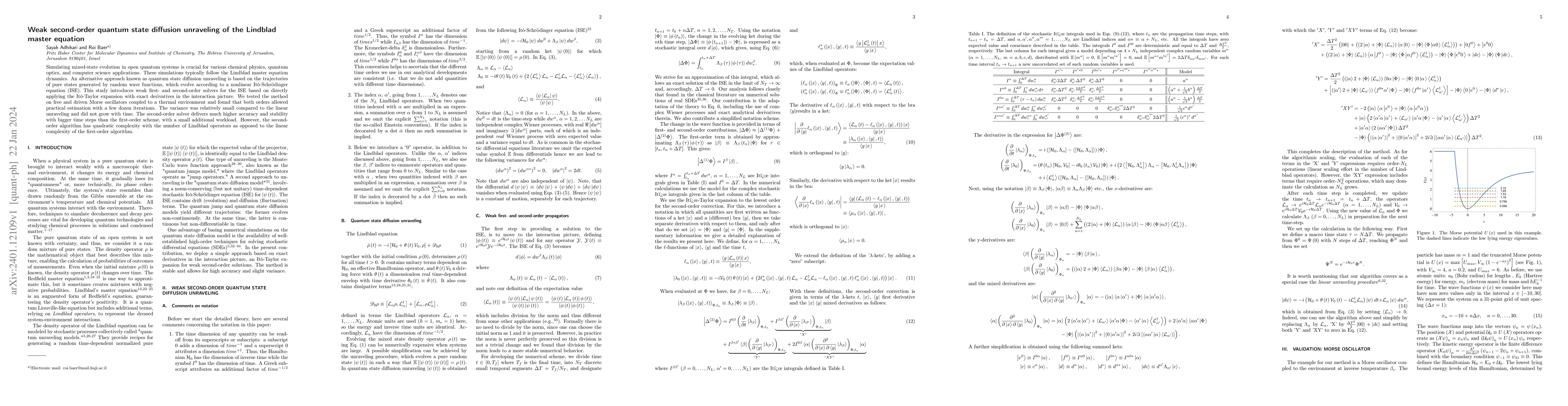 Thumbnail for Weak second-order quantum state diffusion unraveling of the Lindblad
  master equation