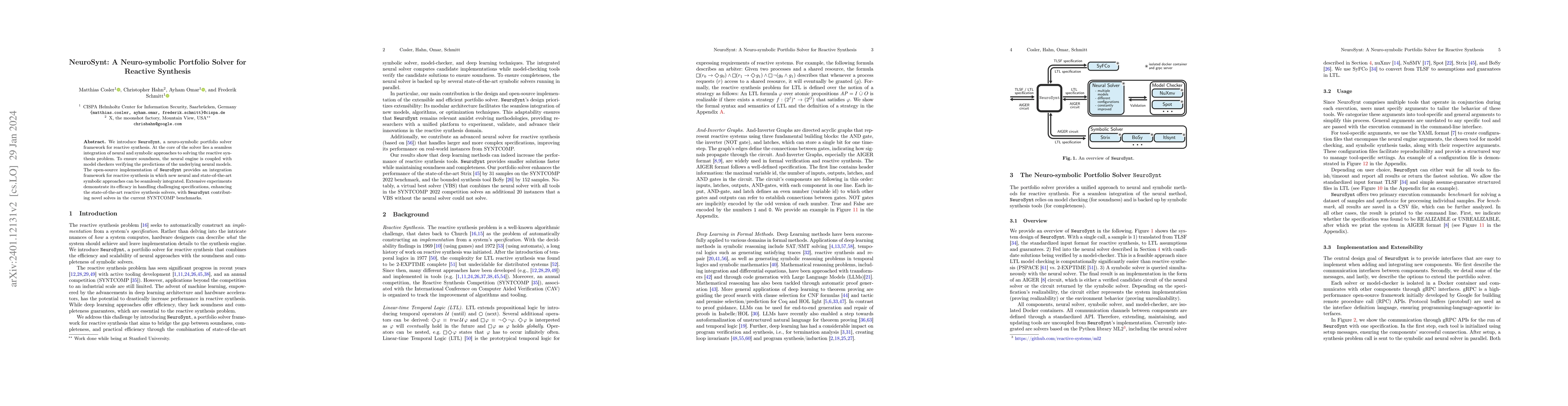 Thumbnail for NeuroSynt: A Neuro-symbolic Portfolio Solver for Reactive Synthesis