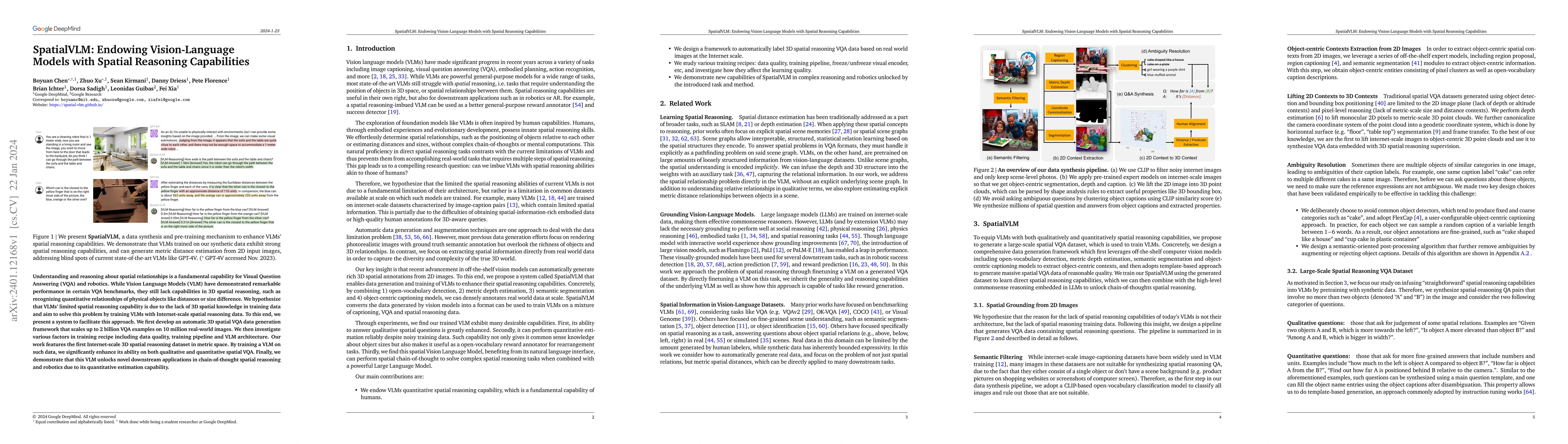 Thumbnail for SpatialVLM: Endowing Vision-Language Models with Spatial Reasoning
  Capabilities