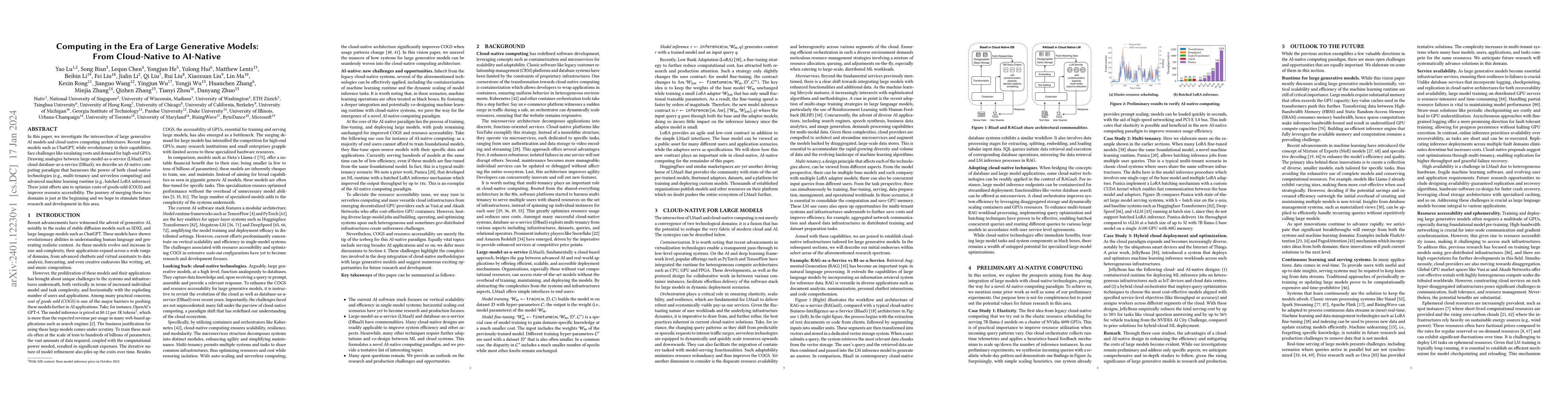Thumbnail for Computing in the Era of Large Generative Models: From Cloud-Native to
  AI-Native