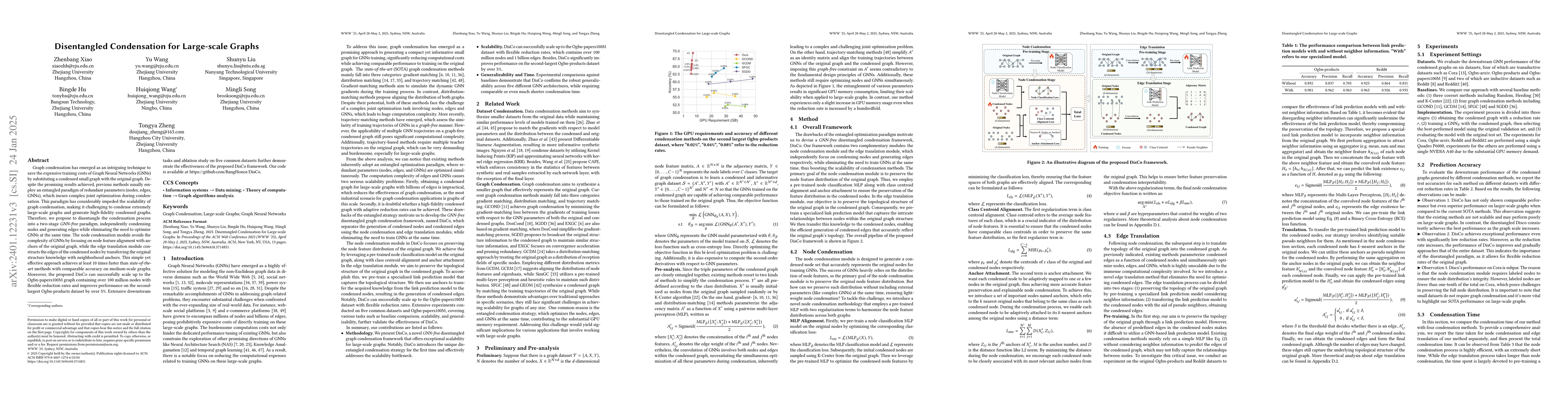 Thumbnail for Disentangled Condensation for Large-scale Graphs