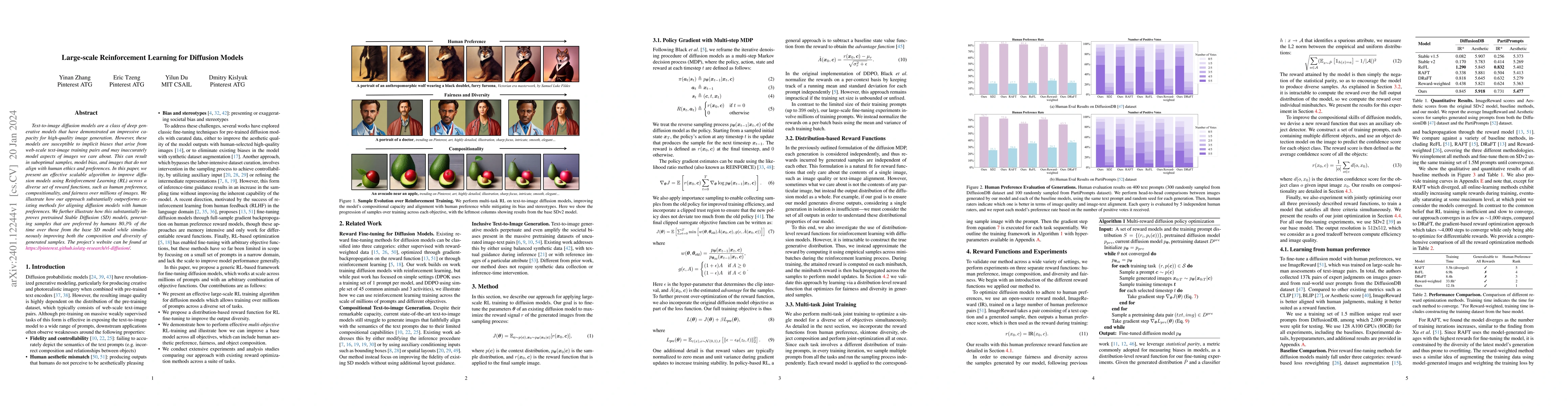 Thumbnail for Large-scale Reinforcement Learning for Diffusion Models