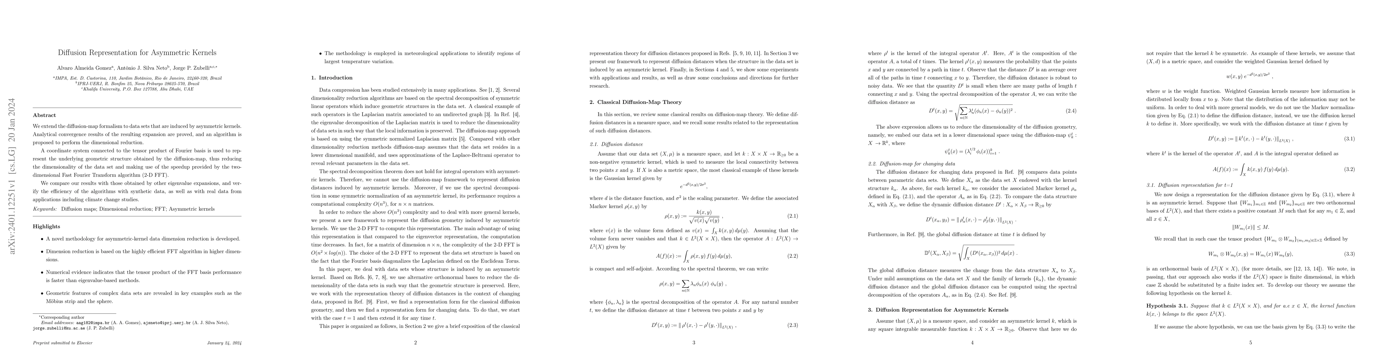 Thumbnail for Diffusion Representation for Asymmetric Kernels