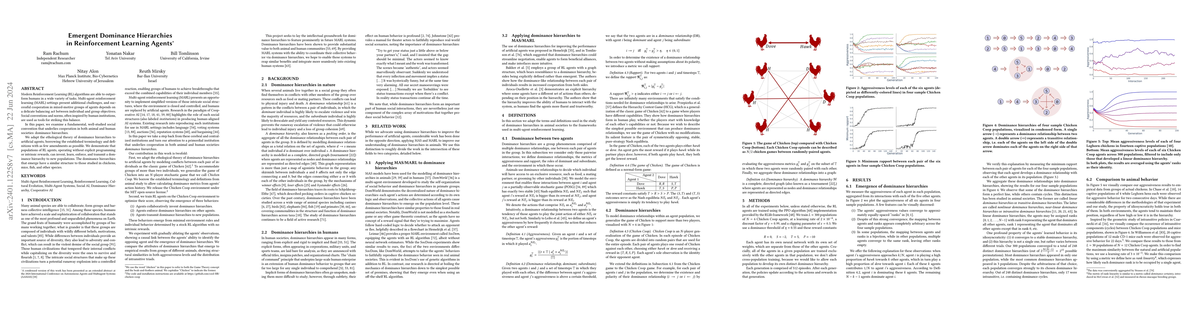 Thumbnail for Emergent Dominance Hierarchies in Reinforcement Learning Agents