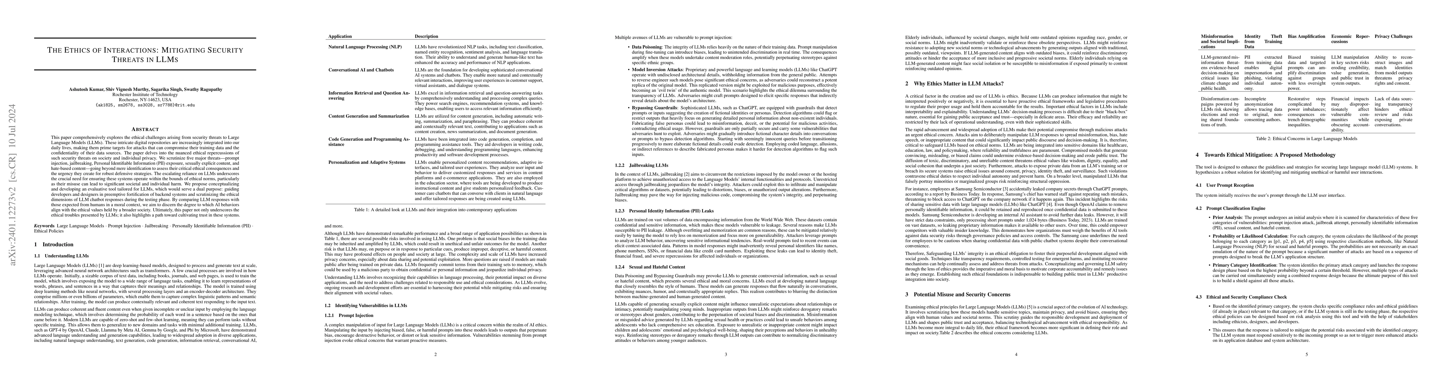 Thumbnail for The Ethics of Interaction: Mitigating Security Threats in LLMs