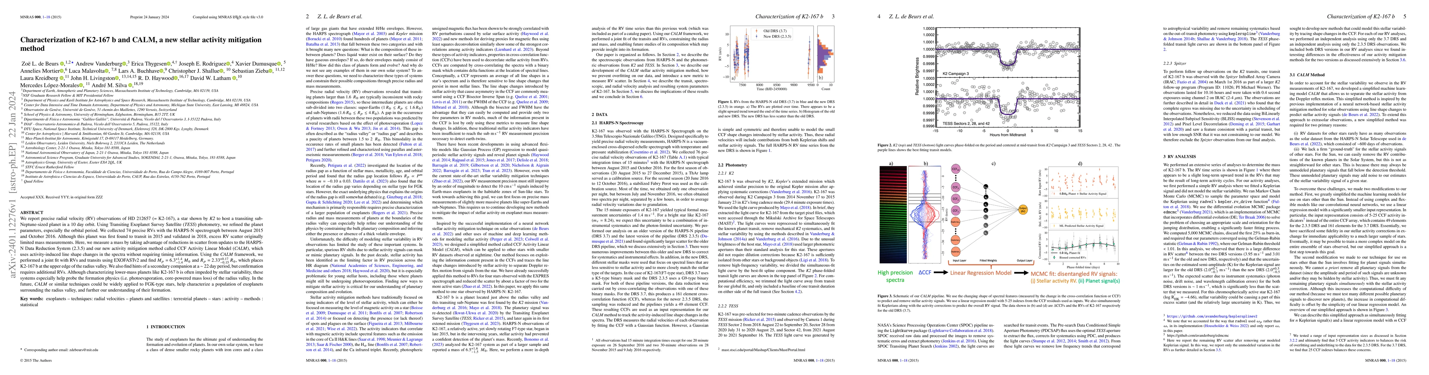 Thumbnail for Characterization of K2-167 b and CALM, a new stellar activity mitigation
  method