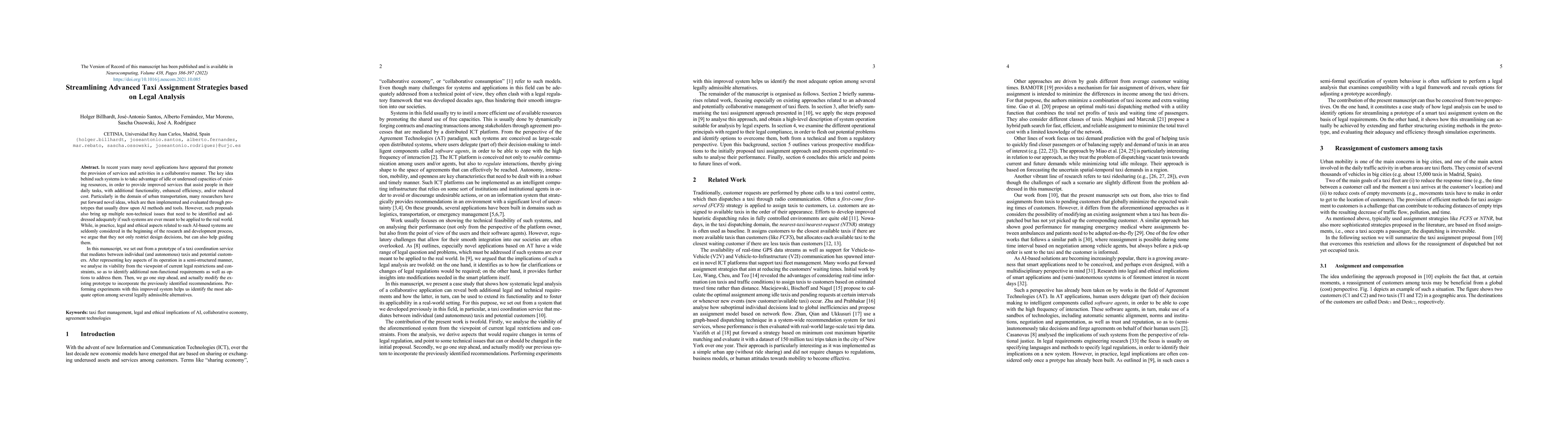 Thumbnail for Streamlining Advanced Taxi Assignment Strategies based on Legal Analysis