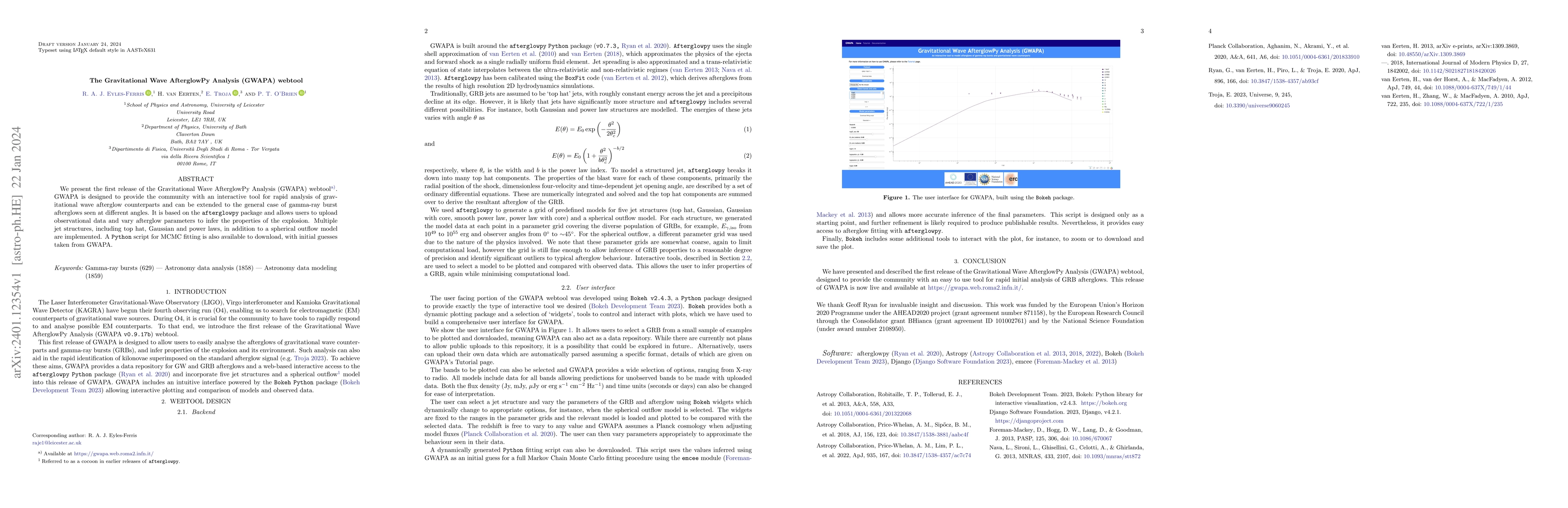 Thumbnail for The Gravitational Wave AfterglowPy Analysis (GWAPA) webtool
