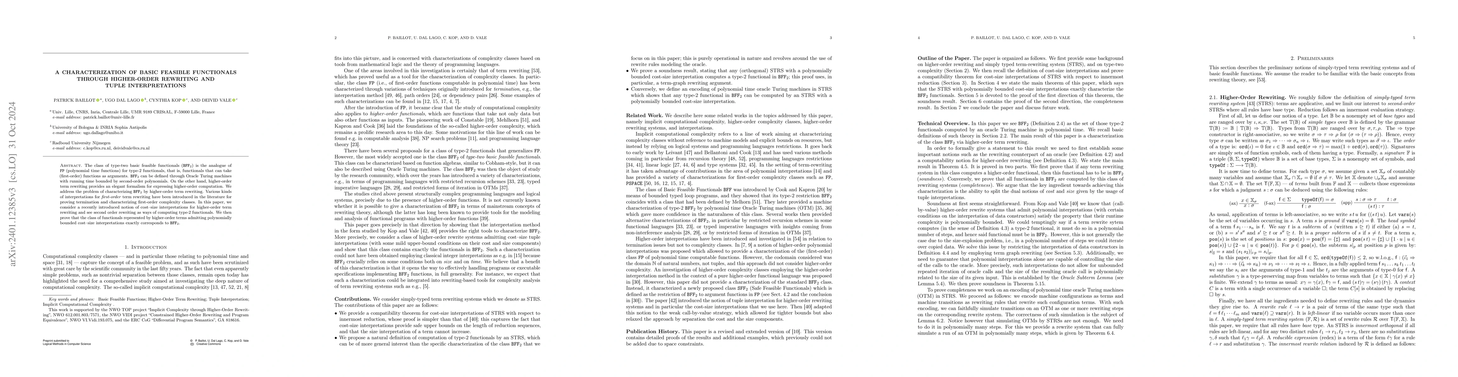 Thumbnail for On Basic Feasible Functionals and the Interpretation Method