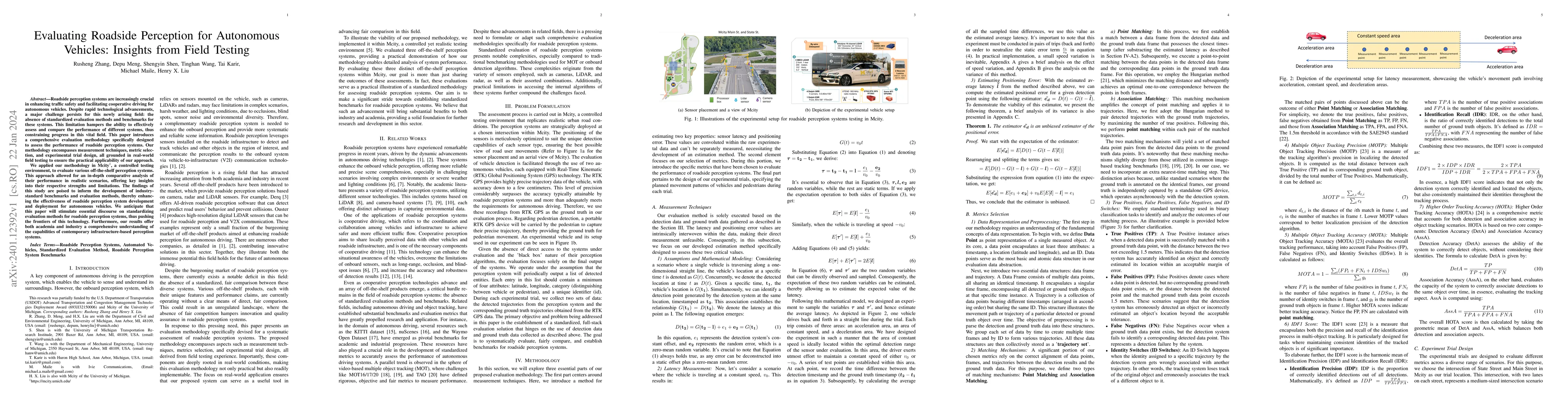 Thumbnail for Evaluating Roadside Perception for Autonomous Vehicles: Insights from
  Field Testing