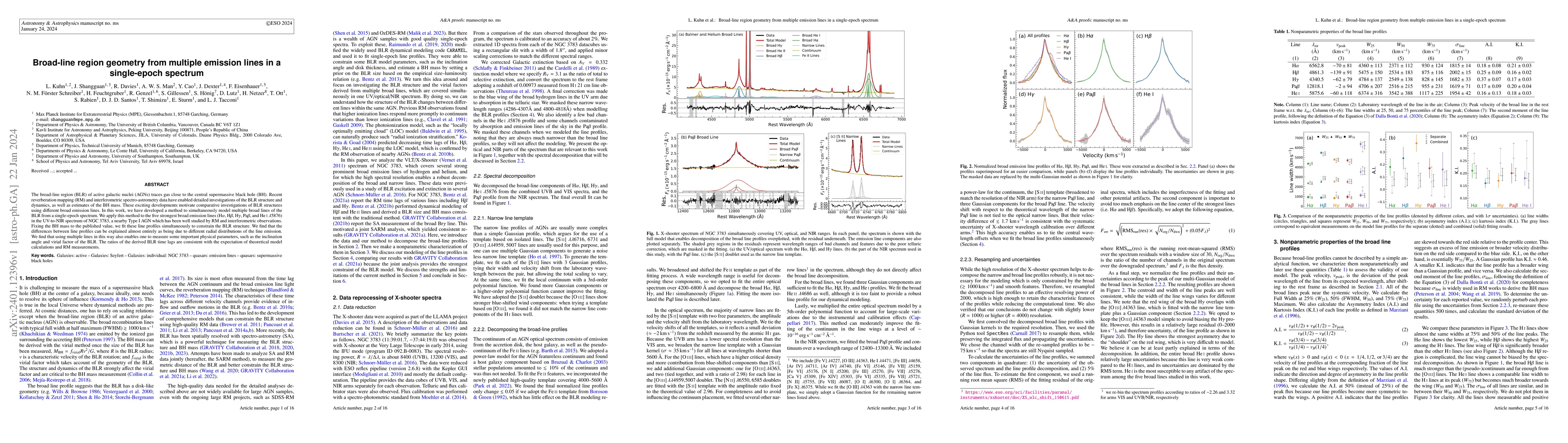 Thumbnail for Broad-line region geometry from multiple emission lines in a
  single-epoch spectrum