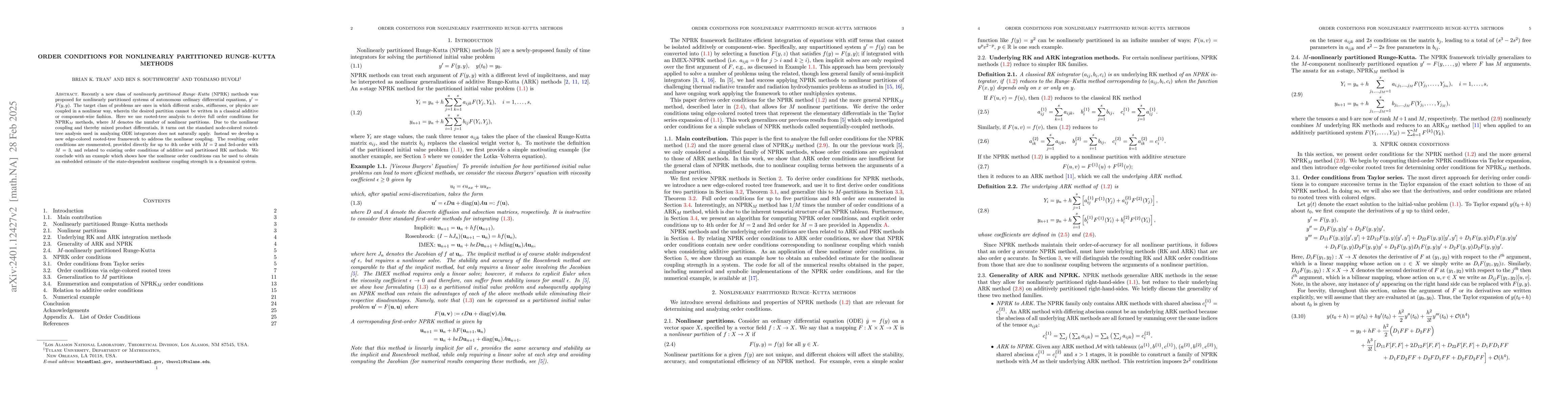 Thumbnail for Order Conditions for Nonlinearly Partitioned Runge-Kutta Methods