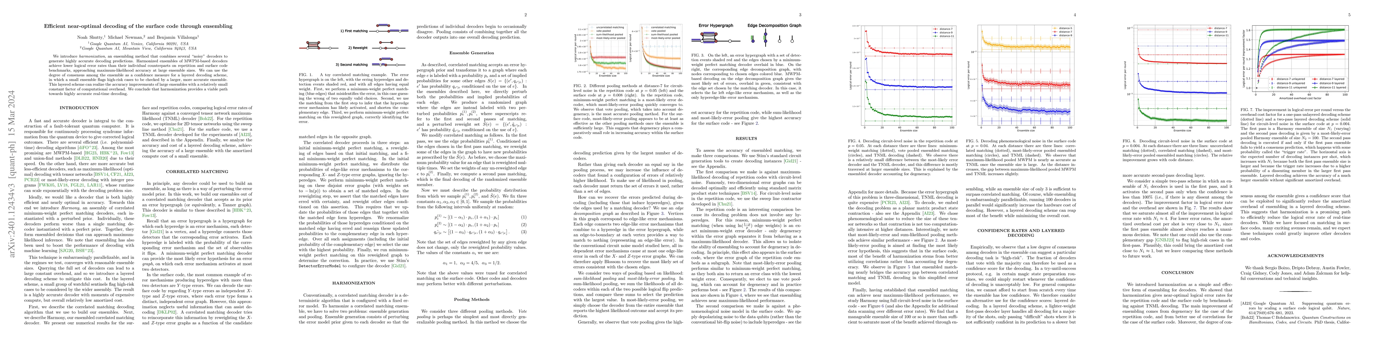 Thumbnail for Efficient near-optimal decoding of the surface code through ensembling