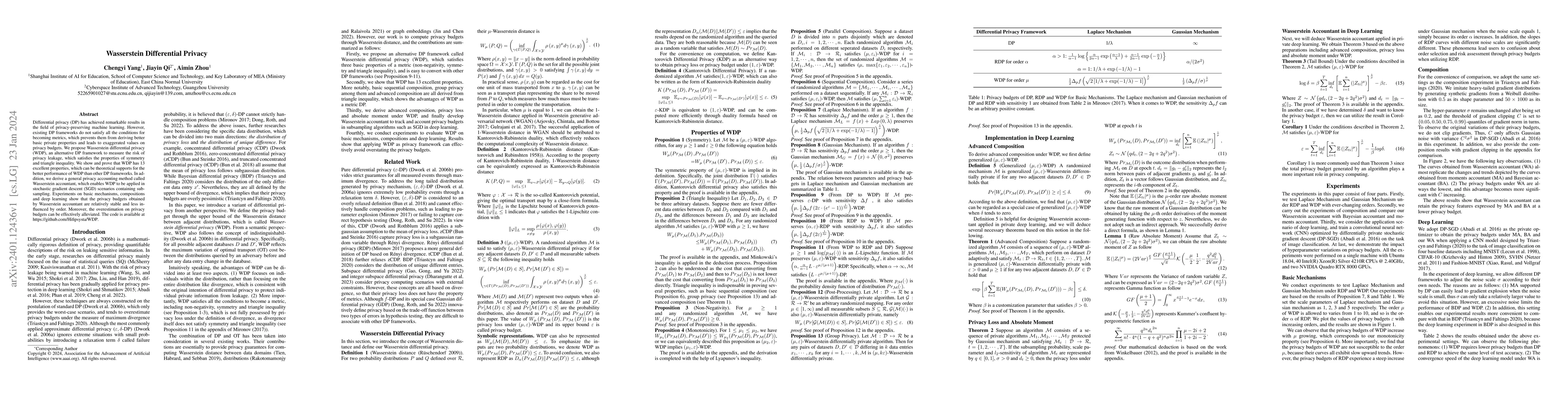 Thumbnail for Wasserstein Differential Privacy