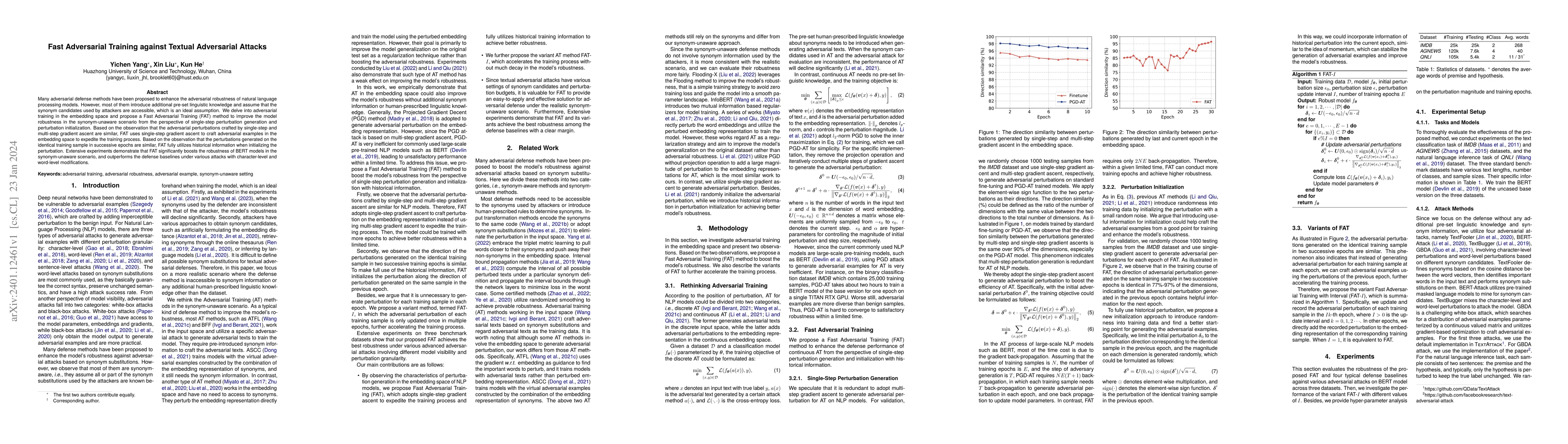 Thumbnail for Fast Adversarial Training against Textual Adversarial Attacks