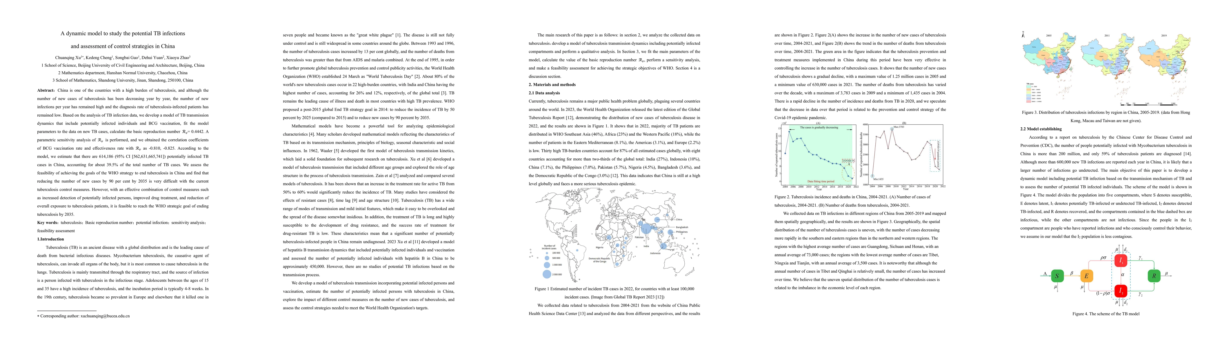 Thumbnail for A dynamic model to study the potential TB infections and assessment of
  control strategies in China
