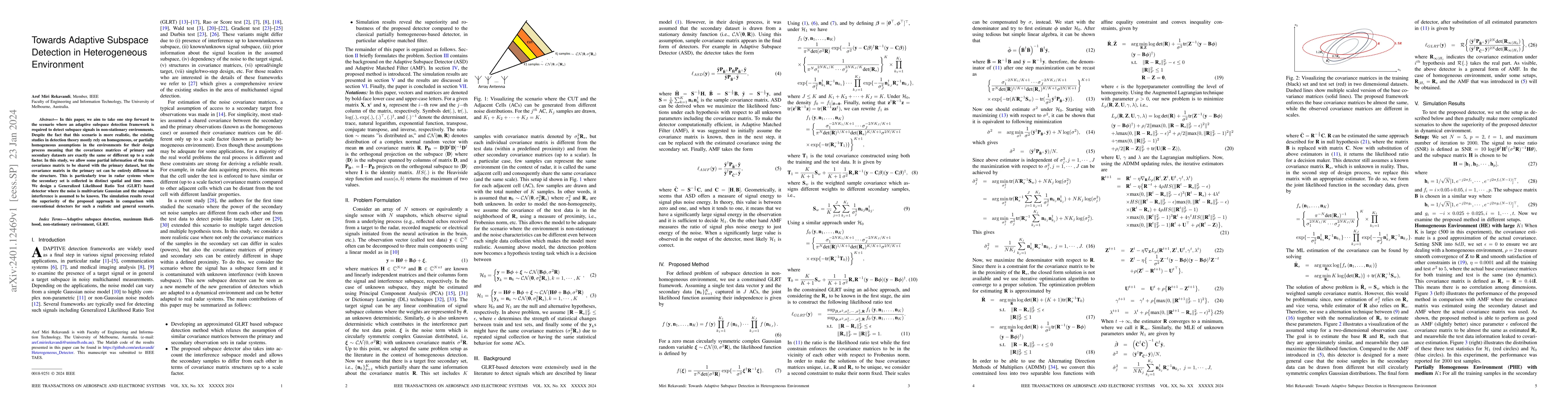 Thumbnail for Towards Adaptive Subspace Detection in Heterogeneous Environment