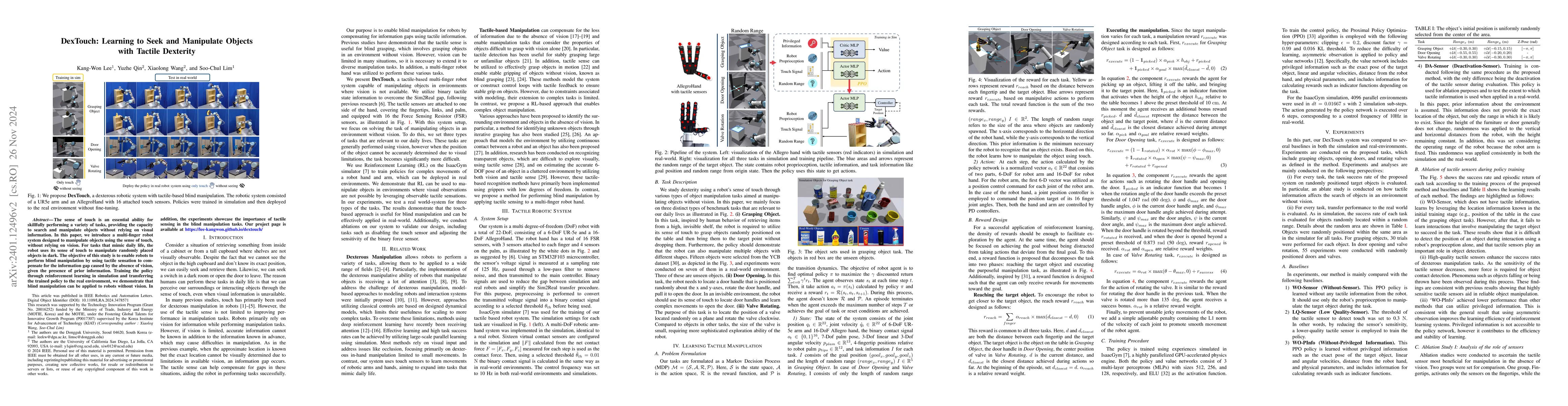 Thumbnail for DexTouch: Learning to Seek and Manipulate Objects with Tactile Dexterity