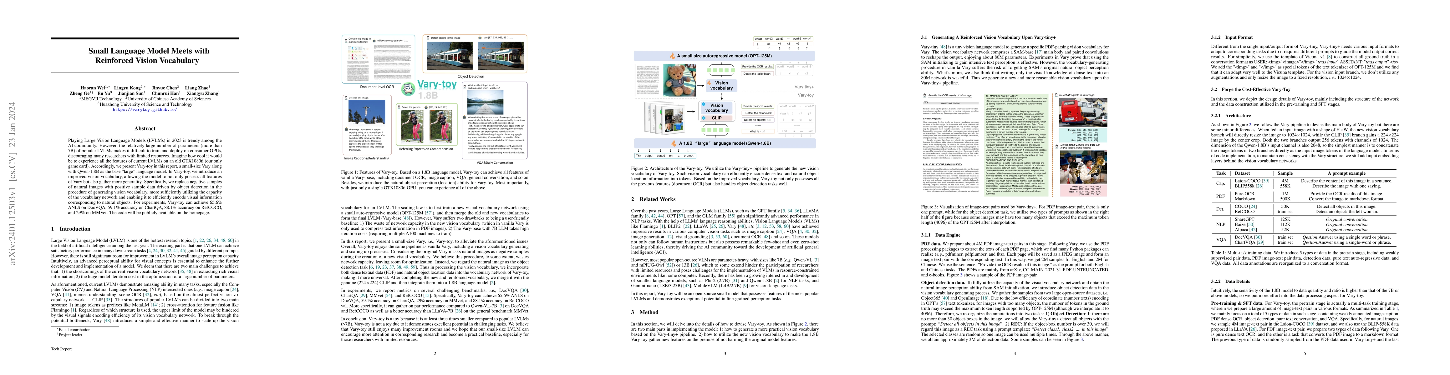 Thumbnail for Small Language Model Meets with Reinforced Vision Vocabulary