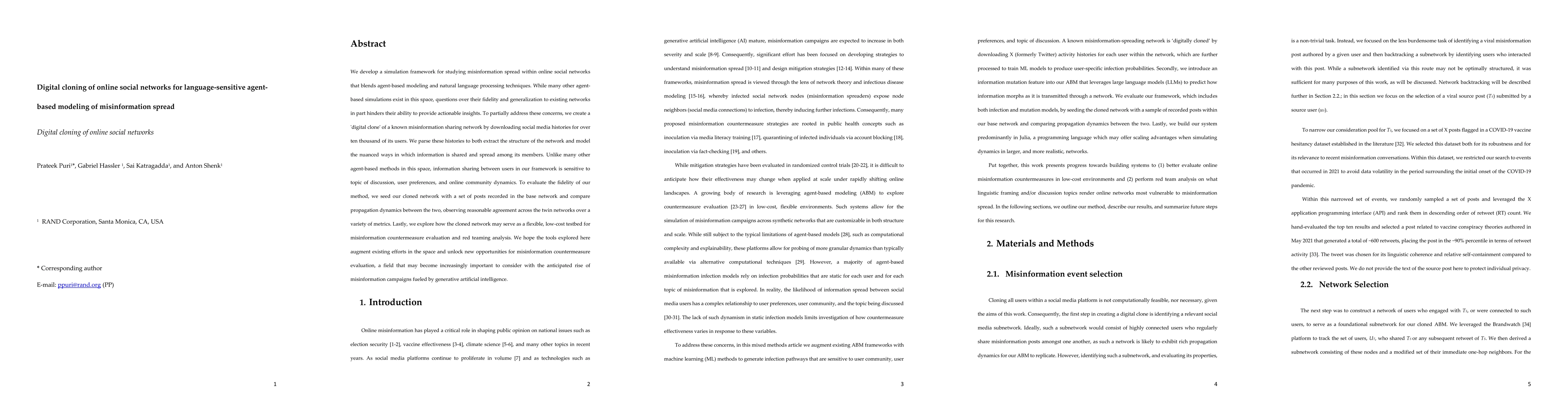 Thumbnail for Digital cloning of online social networks for language-sensitive
  agent-based modeling of misinformation spread