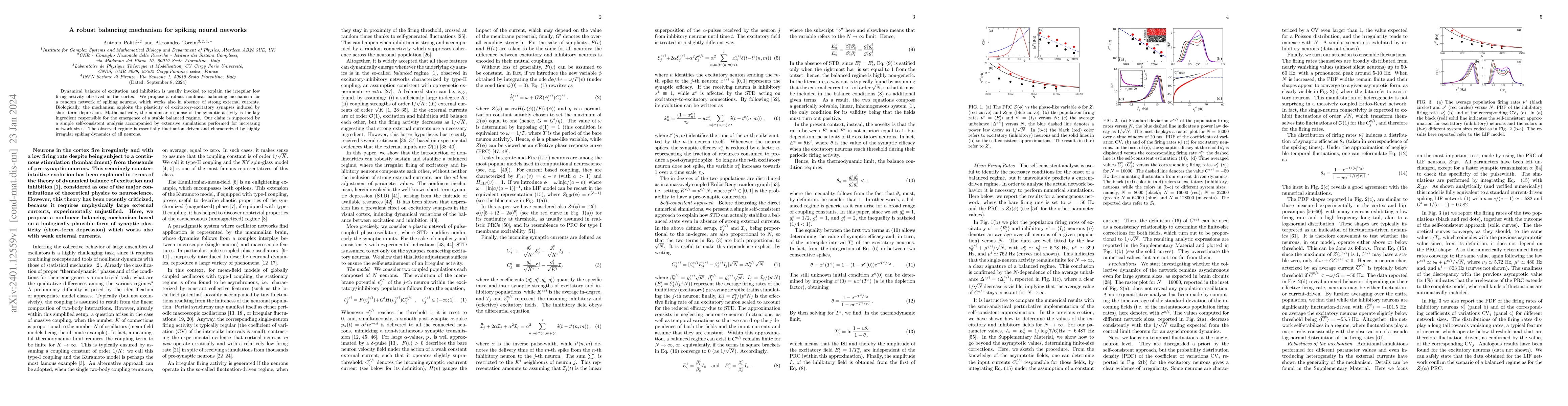 Thumbnail for A robust balancing mechanism for spiking neural networks