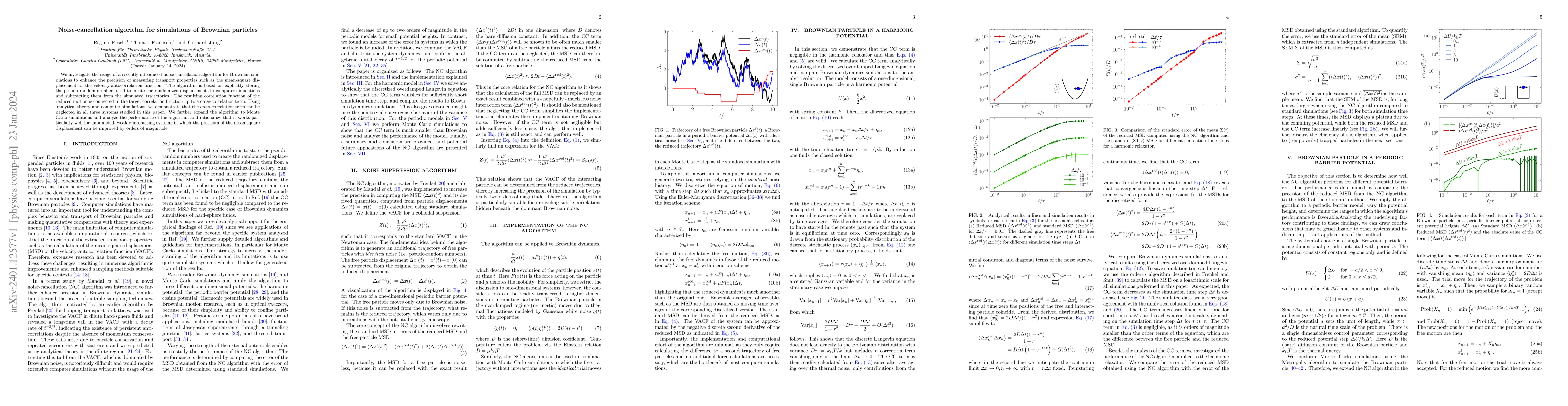Thumbnail for Noise-cancellation algorithm for simulations of Brownian particles