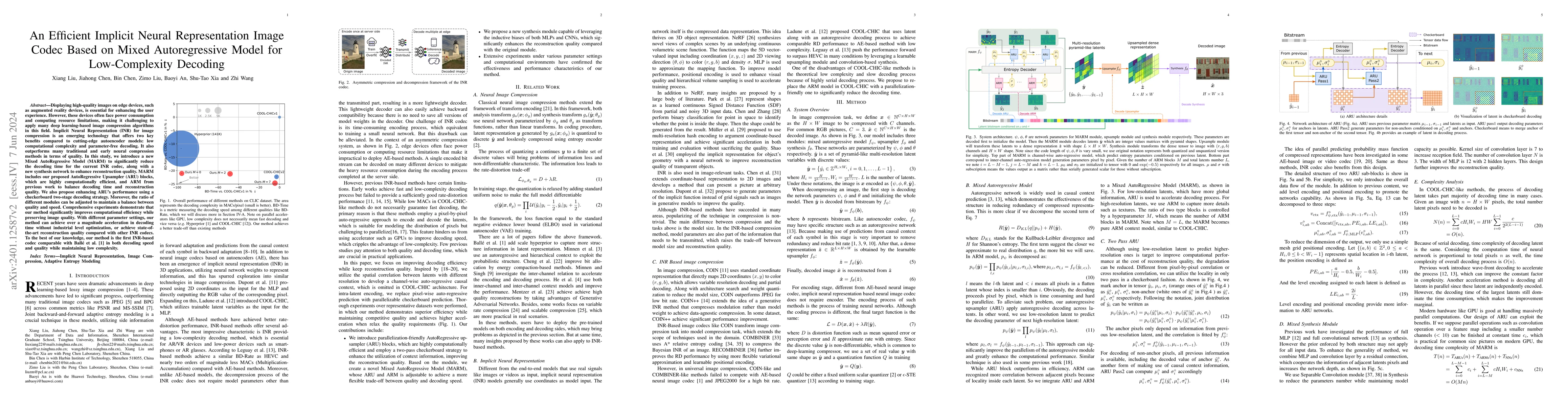Thumbnail for An Efficient Implicit Neural Representation Image Codec Based on Mixed
  Autoregressive Model for Low-Complexity Decoding