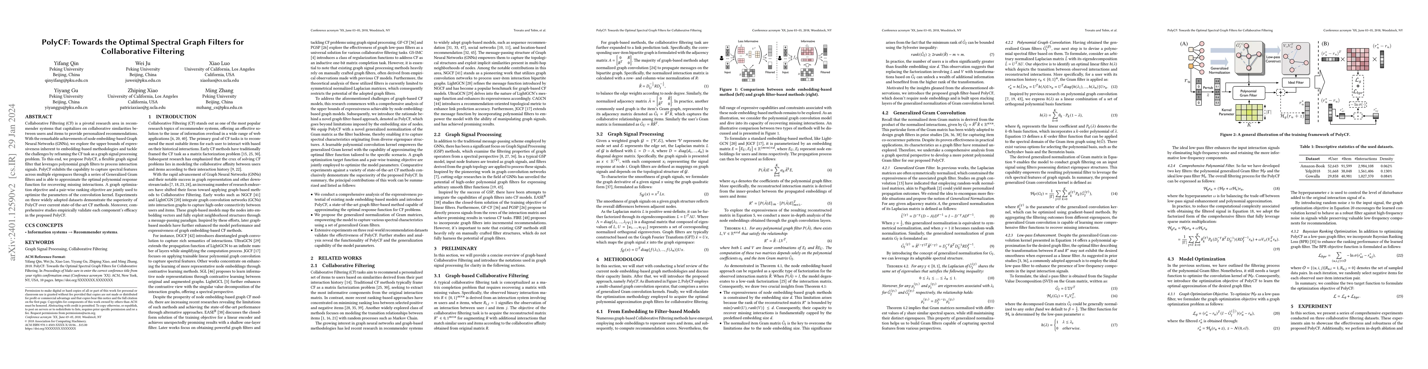 Thumbnail for PolyCF: Towards the Optimal Spectral Graph Filters for Collaborative
  Filtering