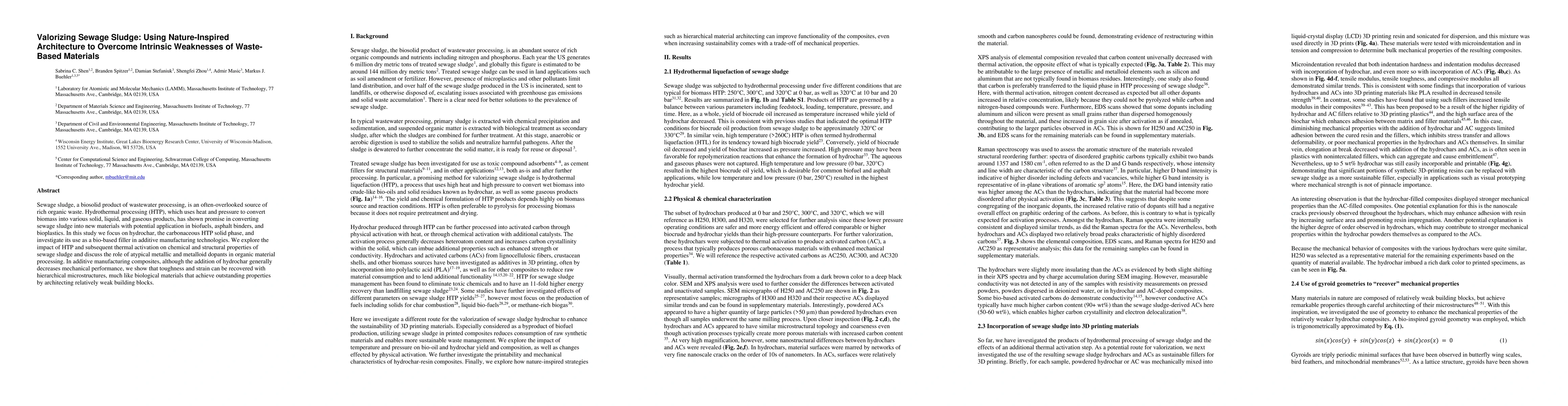 Thumbnail for Valorizing Sewage Sludge: Using Nature-Inspired Architecture to Overcome
  Intrinsic Weaknesses of Waste-Based Materials