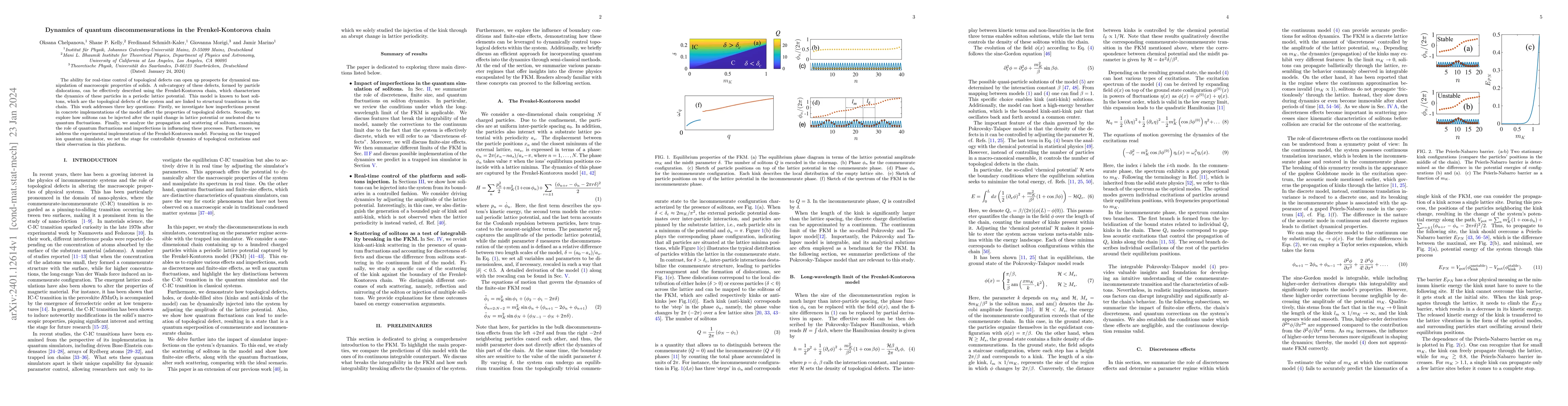 Thumbnail for Dynamics of quantum discommensurations in the Frenkel-Kontorova chain