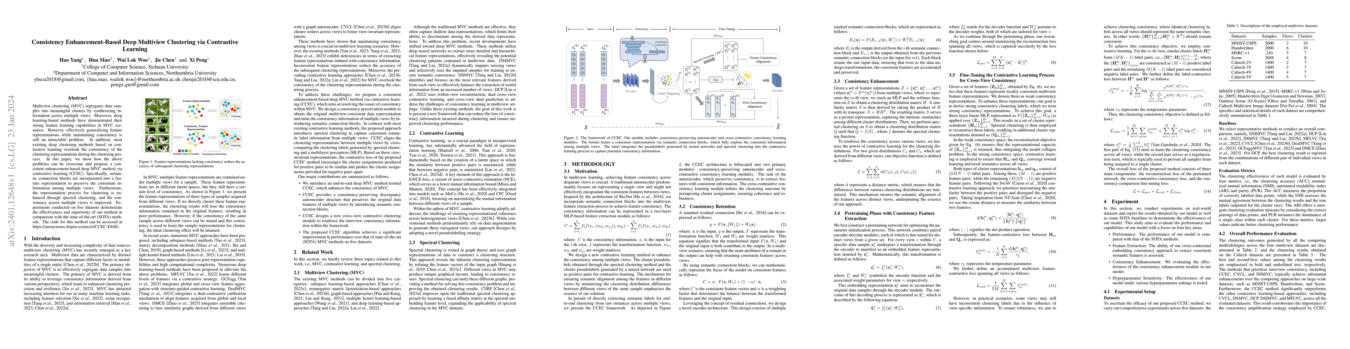 Thumbnail for Consistency Enhancement-Based Deep Multiview Clustering via Contrastive
  Learning
