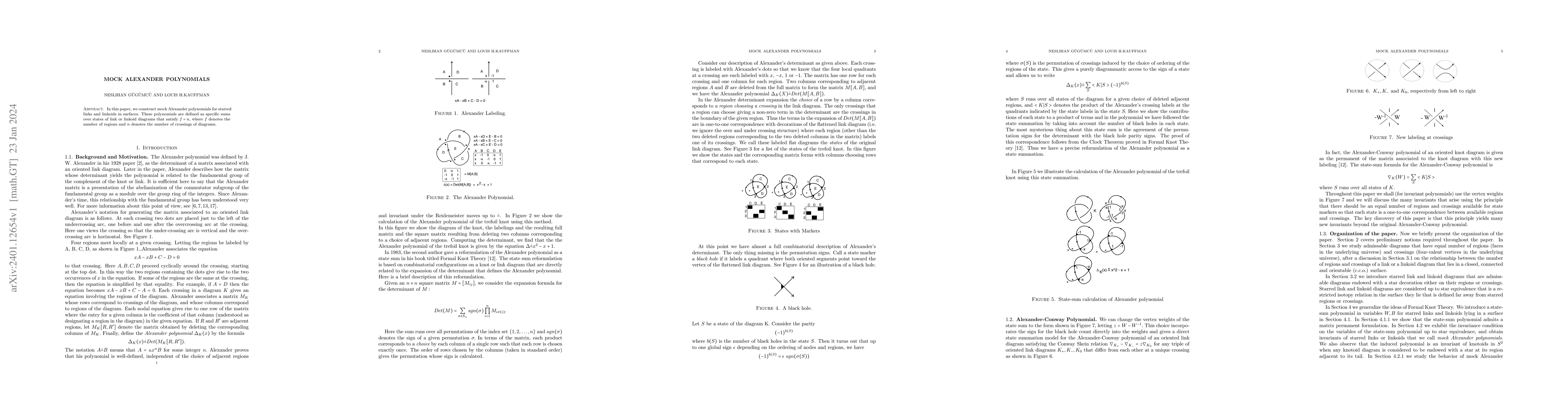 Thumbnail for Mock Alexander Polynomials