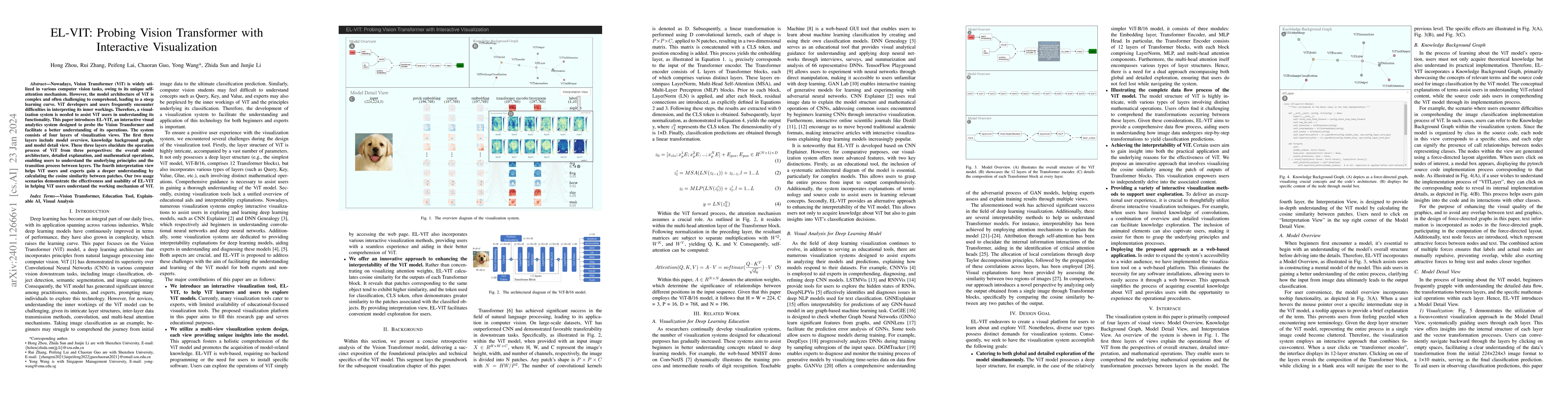 Thumbnail for EL-VIT: Probing Vision Transformer with Interactive Visualization